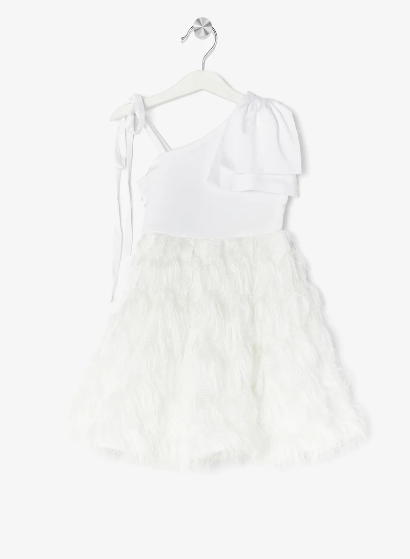 Little Golden Apple Fringe Party Dress