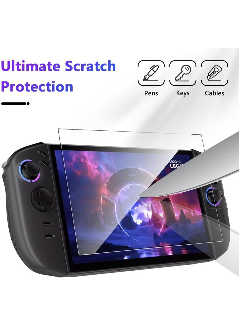 2 حزمة واقي الشاشة لشركة لينوفو ليجيون الذهاب 2 وحدة تحكم لعبة الفيديو المحمولة,حراس فيلم الزجاج المقوى,فقاعة مجانية,HD واضحة,مقاومة للغاية,مكافحة الخدش - Image 3