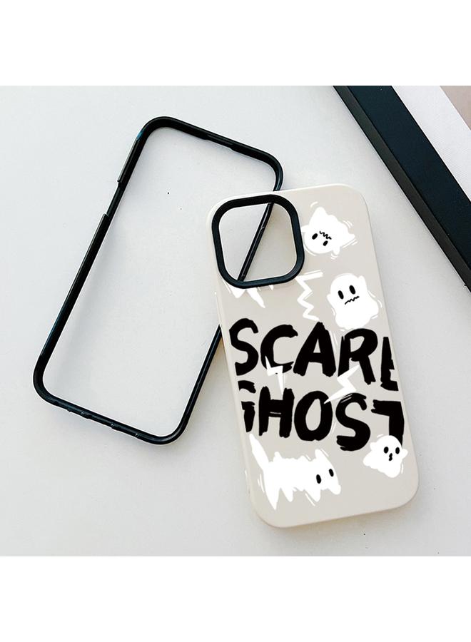 اس-توب جراب لهاتف iPhone 14 Pro Scared Ghost PC Hybrid TPU - Image 3