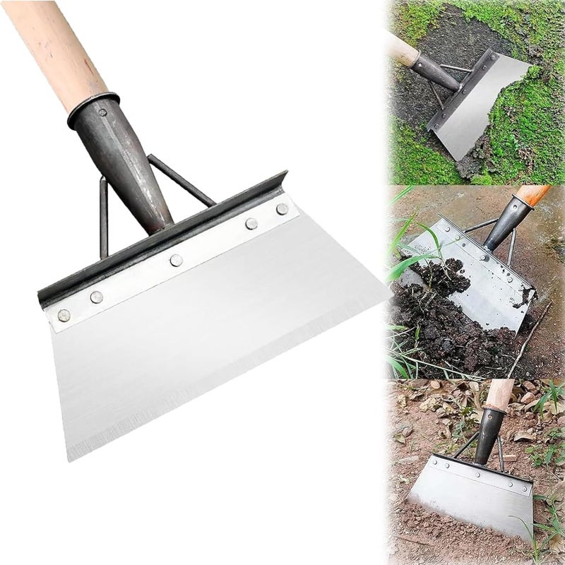 KRUFE Heavy Duty Hand Weeder for Weed Removal, Multipurpose Cleaning Shovel, Large Metal Shovel Scraper, Mud Remove Tool with Anti-Splash Panel, Gardening Tools for Home Garden(Without Handle) - Image 4