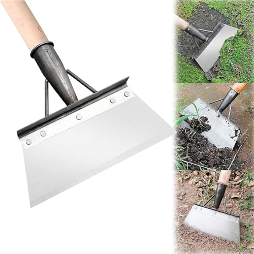 KRUFE Heavy Duty Hand Weeder for Weed Removal, Multipurpose Cleaning Shovel, Large Metal Shovel Scraper, Mud Remove Tool with Anti-Splash Panel, Gardening Tools for Home Garden(Without Handle) - Image 1