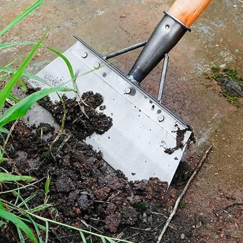 KRUFE Heavy Duty Hand Weeder for Weed Removal, Multipurpose Cleaning Shovel, Large Metal Shovel Scraper, Mud Remove Tool with Anti-Splash Panel, Gardening Tools for Home Garden(Without Handle) - Image 5