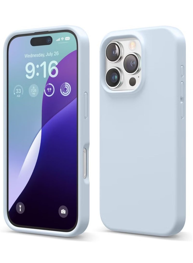 ELTRAZONE Light Blue iPhone 16 Pro Case – Slim Shockproof Full Body Protection with Soft Microfiber Lining, Scratch-Resistant - Image 1