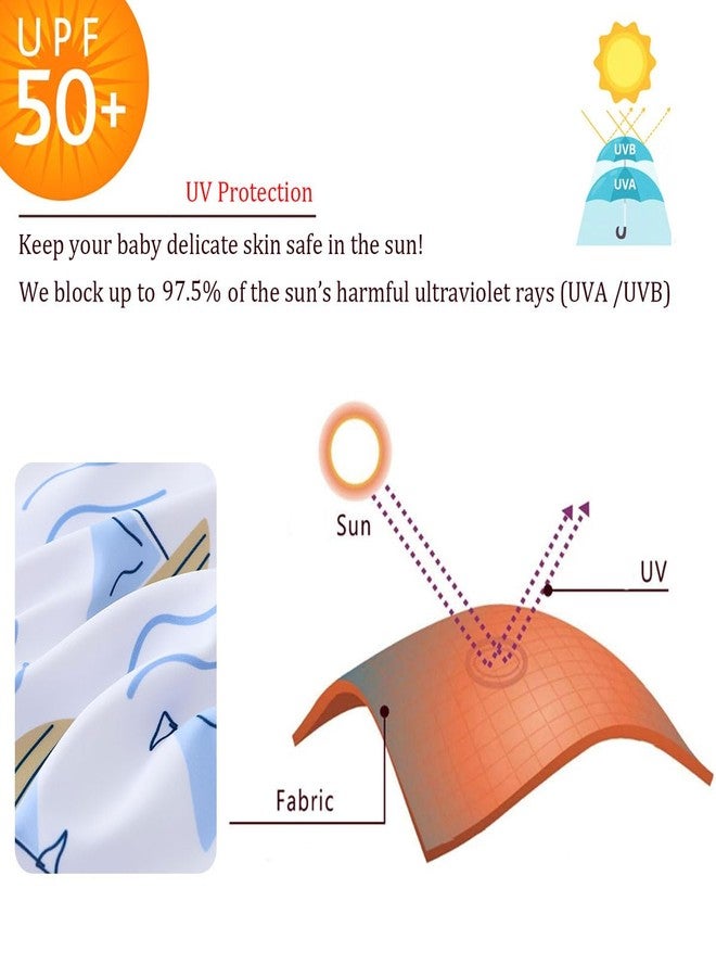 UMELOK Baby Boy Bathing Suit One Piece Zipper Swimsuit UPF 50+ Sun Protection Beach Swimwear Sunsuit Baby Blue Sailboat 9-12 Months - Image 3