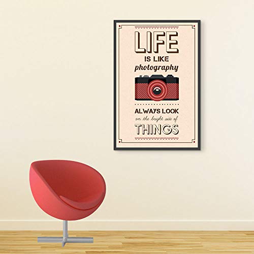 Inephos Life is Like Photography Inspirational Poster Print (Size: 8 inch X 12 inch, Framed, Laminated Print) - Image 1