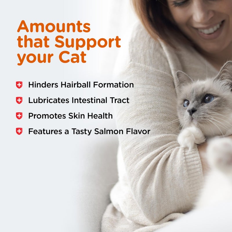 nutri vet Nutri-Vet Hairball Paw Gel, Cat Hairball Remedy, Kitten Supplies, Hair Ball Relief for Cats, Fur Ball Remedy, Soybean & Coconut Oil, Salmon Flavor, 3 oz - Image 5