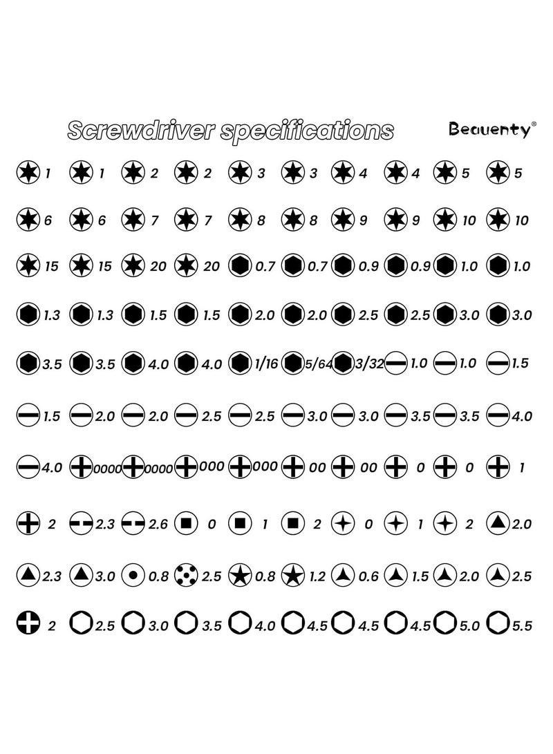 BP 115 in 1 Screwdriver Set, magnetic DIY Precision Tool kit for Glasses PC Laptop Mobile Cell Phone Digital Watch - Image 2