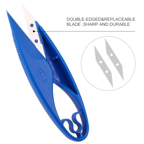 CampTek Seam Ripper & Thread Remover Kit - Professional Ergonomic Stitch Cutter Tools for Quilting, Leather, Denim, Cross Stitch | Sewing Supplies with Patch Remover, Durable Sewing Kit Tools (Blue) - Image 5