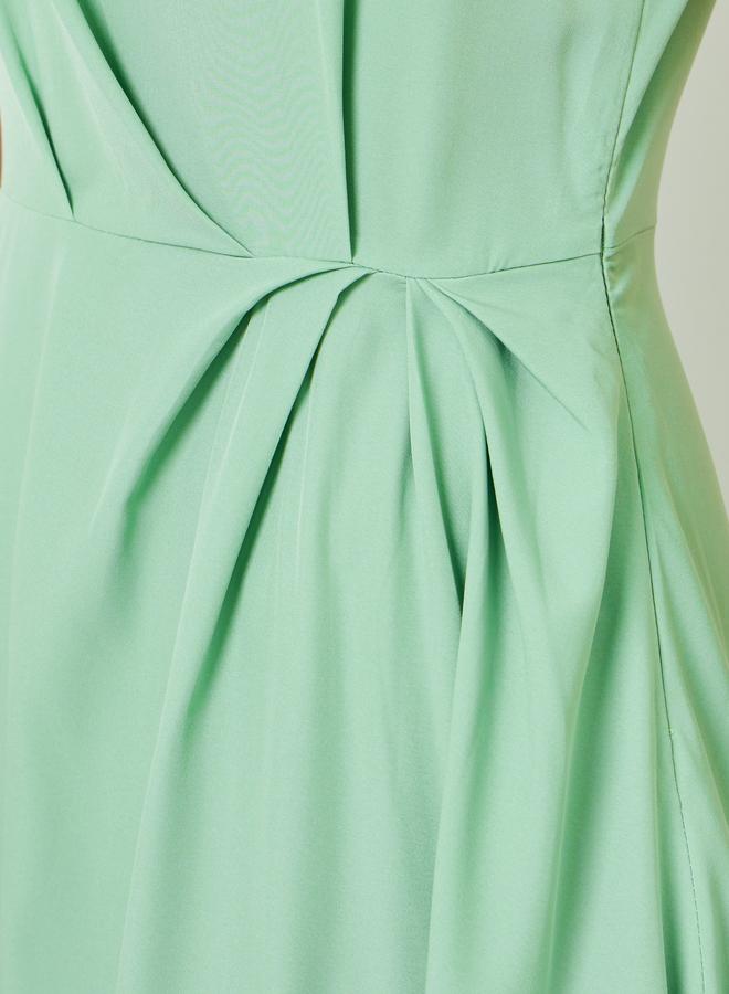 Styli Green Sleeveless Casual A-Line Maxi Dress - Image 4