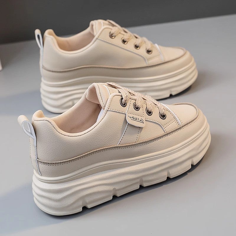 Small White Shoes Women'S Shoes Increased Breathable Thick-Soled Casual Sports Muffin Board Shoes For Women - Image 1