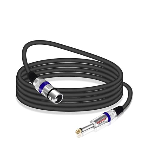 KEBILSHOP Mic Cable 6.35mm Jack Male To XLR 3PIN Female Cord Wire For Microphone/Guitar Cable 10 Meter.Black,1pc pack (10 Meter/32.8 feet) - Image 4