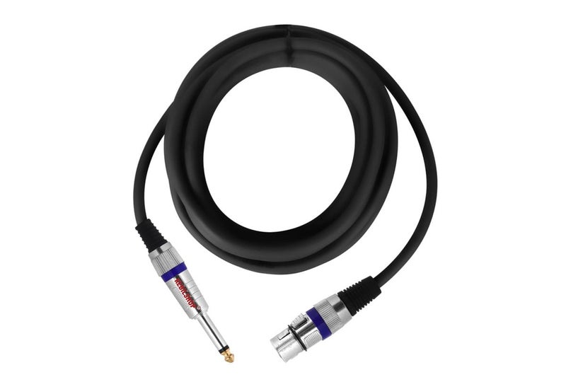 KEBILSHOP Mic Cable 6.35mm Jack Male To XLR 3PIN Female Cord Wire For Microphone/Guitar Cable 10 Meter.Black,1pc pack (10 Meter/32.8 feet) - Image 3