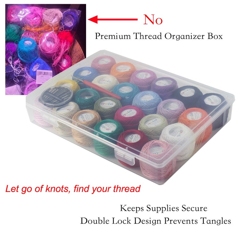 golo 24 Balls Crochet Thread Size 10 Yarn for Hand Knitting Crochet Yarn 10-24-1 - Image 2