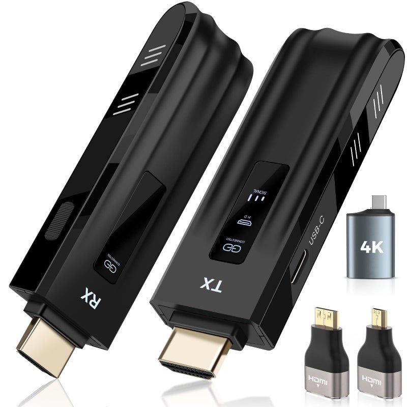 Beyn جهاز إرسال واستقبال HDMI لاسلكي من بين، شاشة LED مطورة 2026، فك تشفير 4K وإخراج 1080P، موسع HDMI لاسلكي سهل الاستخدام، متوافق مع الكمبيوتر/اللابتوب/الكاميرا/التلفاز عالي الدقة/البروجيكتور/صندوق التلفاز - Image 1