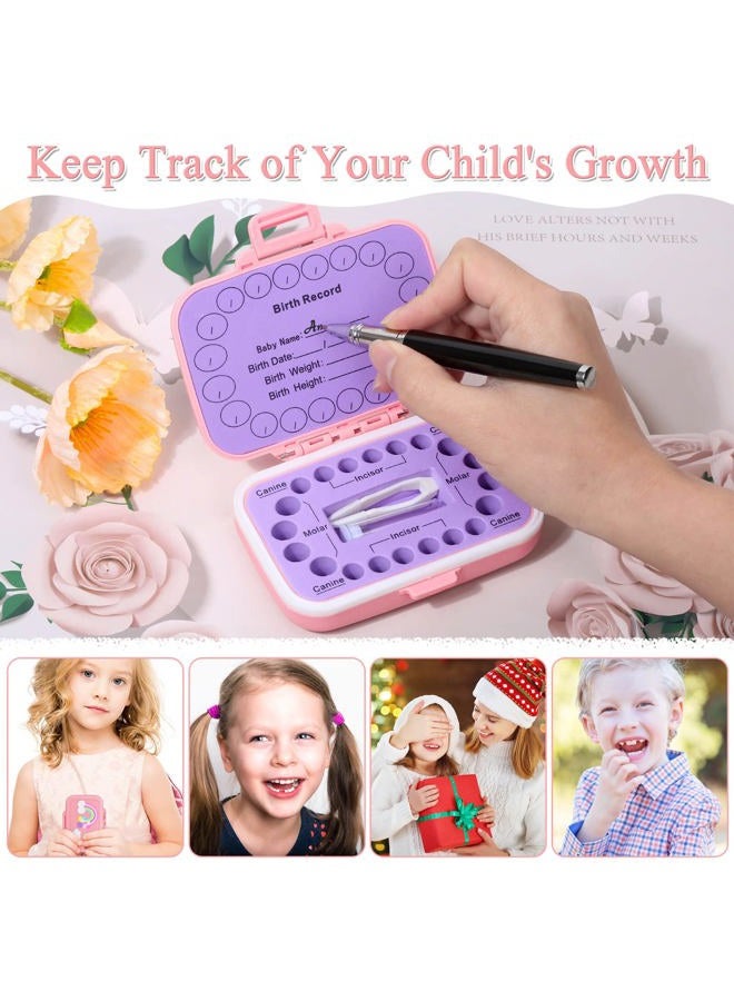 Caffox Tooth Holders for Kids Keepsake, Baby Teeth Keepsake Box, Tooth Saver, Tooth Container for Lost Teeth, Teeth Storage Holder for Tooth Fairy (Pink) - Image 4