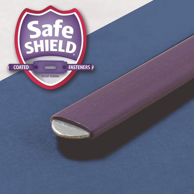 Smead Pressboard Classification File Folder with SafeSHIELD Fasteners, 3 Dividers, 3" Expansion, Legal Size, Dark Blue, 10 per Box (19096) - Image 4