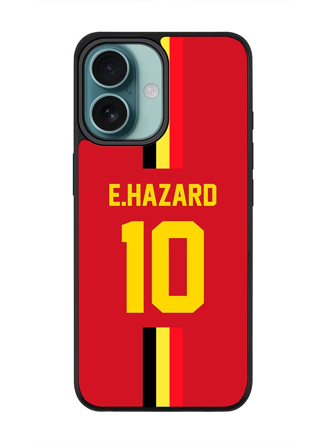Stylizedd For iPhone 16 Case [Compatible with MagSafe] Slim Magnetic cover Phone Case iPhone 16 -Football - Belgium  E.Hazard - Image 1
