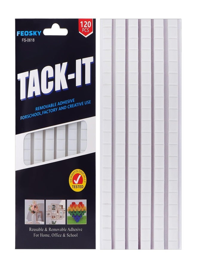 Feosky Adhesive Poster Sticky Tack Putty, Reusable and Removable Adhesive Putty, 120PCS, Mounting Putty for displaying Wall Paintings, Museum Art Photography, Picture, Crafts (White, Pack of 1) - Image 1