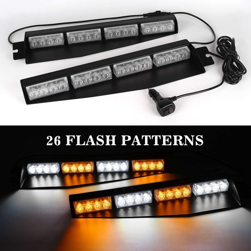 ASPL 32LED Emergency Visor Lights with 26 Flash Patterns - Image 2
