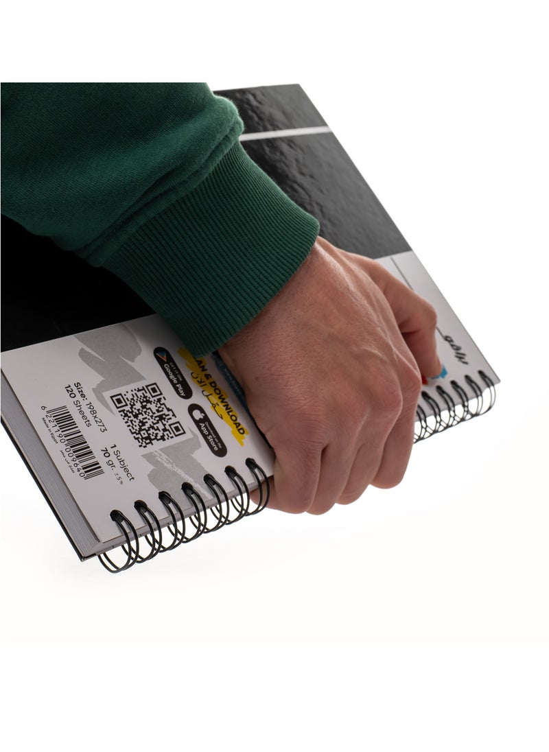 Bravo Bravo Link Notebook - Hard Cover - 120 Sheets - 1 Subject - Black  - Image 3