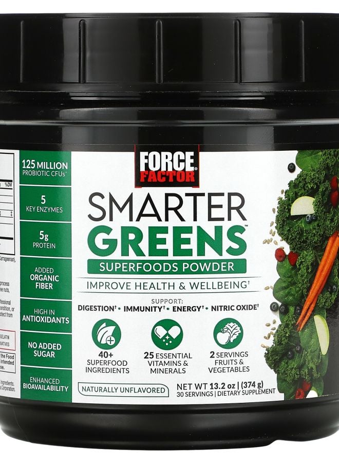 Force Factor Smarter Greens™ Superfood Powder Unflavored 14.8 oz (420 g)