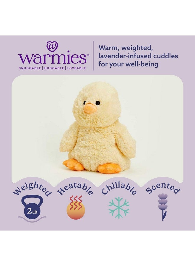 Warmies دمى دافئة قابلة للتسخين بالميكروويف ووزنها، دجاجة - دمية محشوة مدفأة للدفء والراحة - ألعاب محشوة ناعمة لطيفة للبالغين والأطفال (الأولاد، البنات، الرضع والأطفال الصغار) - Image 2