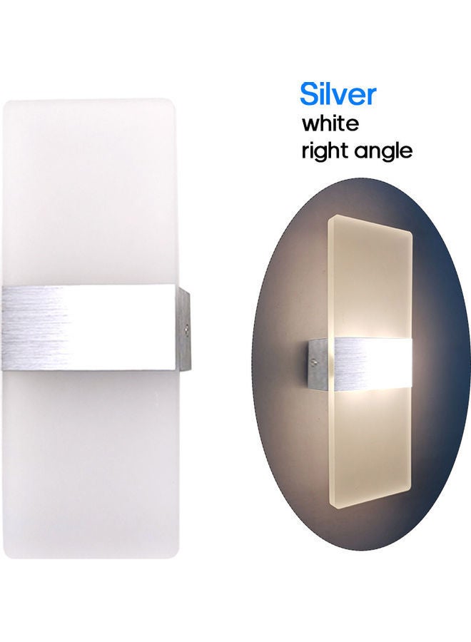 نيبمينينت مصباح LED للحائط بمفتاح أكريليك (فضي، أبيض، بزاوية عمودية ) فضي 28 x 5 11سم - Image 5