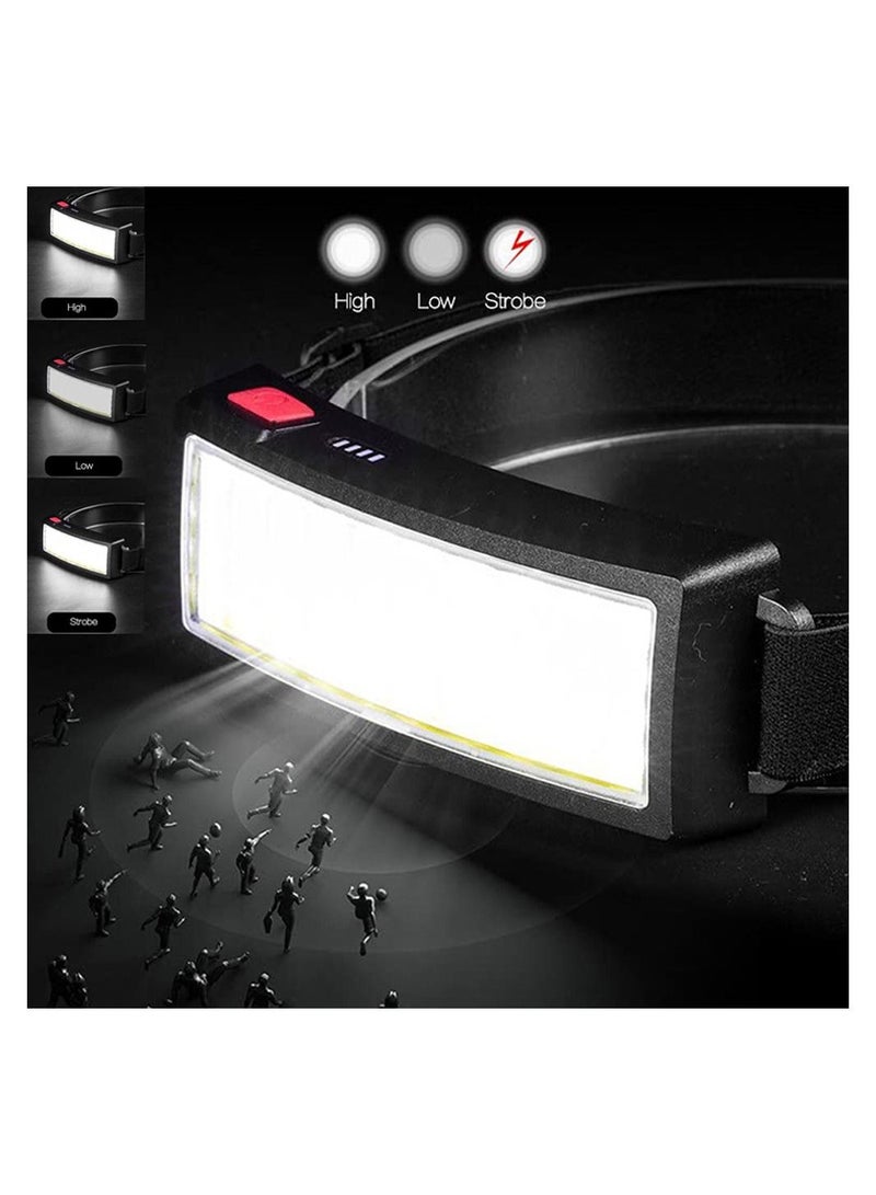 توبيز مصباح أمامي جديد COB USB قابل لإعادة الشحن مصباح LED كشاف للتخييم في الهواء الطلق مصباح أمامي قوي للاستخدام اليومي - Image 3