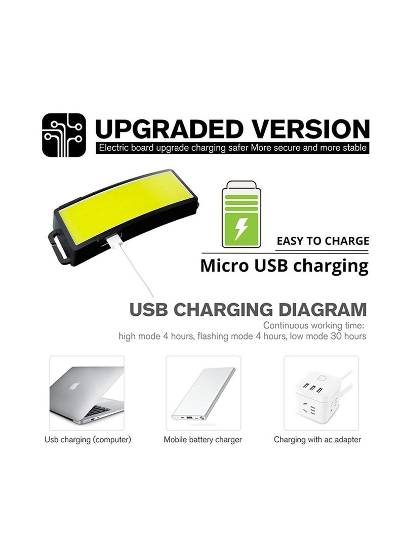 توبيز مصباح أمامي جديد COB USB قابل لإعادة الشحن مصباح LED كشاف للتخييم في الهواء الطلق مصباح أمامي قوي للاستخدام اليومي - Image 5