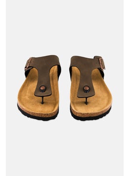 Algspar Men Cork Slip On Sandals, Brown  - Image 4