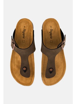Algspar Men Cork Slip On Sandals, Brown  - Image 3