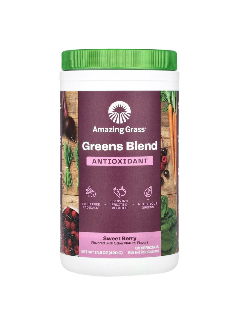 Greens Blend, Antioxidant, Sweet Berry, 14.8 oz (420 g)