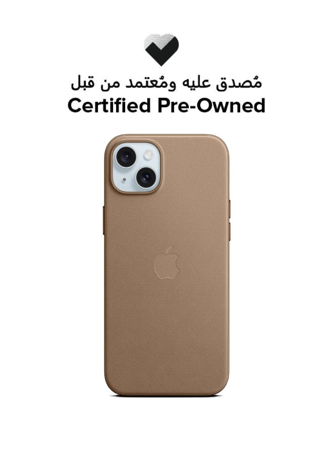 Apple Certified Pre Owned - iPhone 15 Plus FineWoven Case with MagSafe - Taupe - Image 1