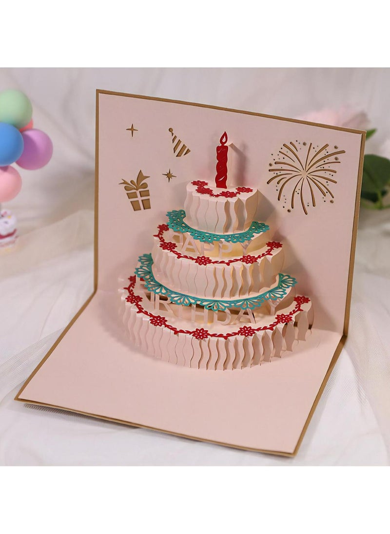 LKTOCAFT - Music and Lighting Design 3D Pop-Up Card, Greeting Card for Birthday, Sturdy and Solid Cardstock Gift Card with Envelope and Thank You Card - Image 1