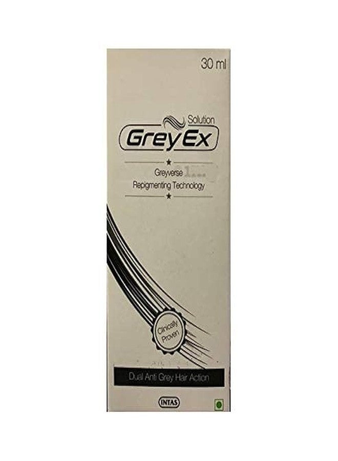صبغة شعر طبيعية من GreyEX للشعر الرمادي المبكر، 30 مل - أسود