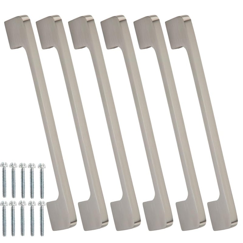 ALLIED Stainless Steel Cabinet Handle No. 909 | 12 inch | Steel Finish (Pack of 6), Pull Handle - Image 1
