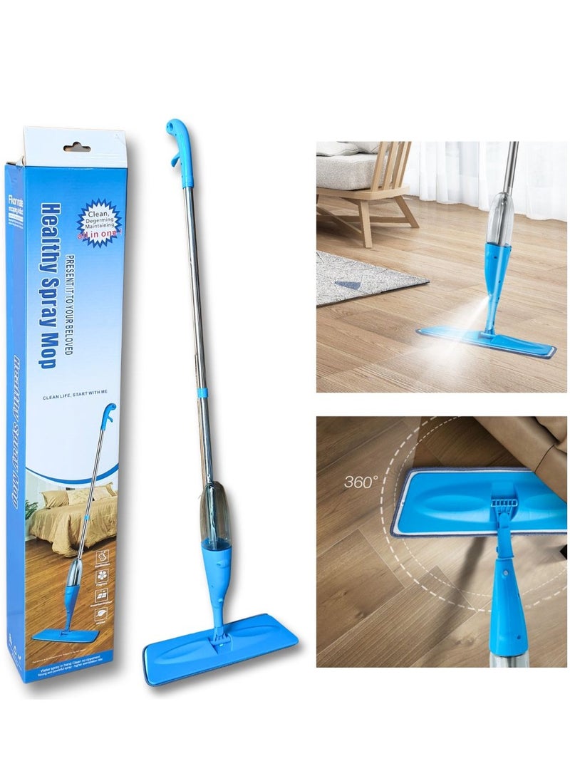ARTC - ARTC Multi Functional Microfiber Floor Cleaning Healthy Spray Mop with Removable Washable Cleaning Pad and Integrated Water Spray Mechanism Blue - Image 1