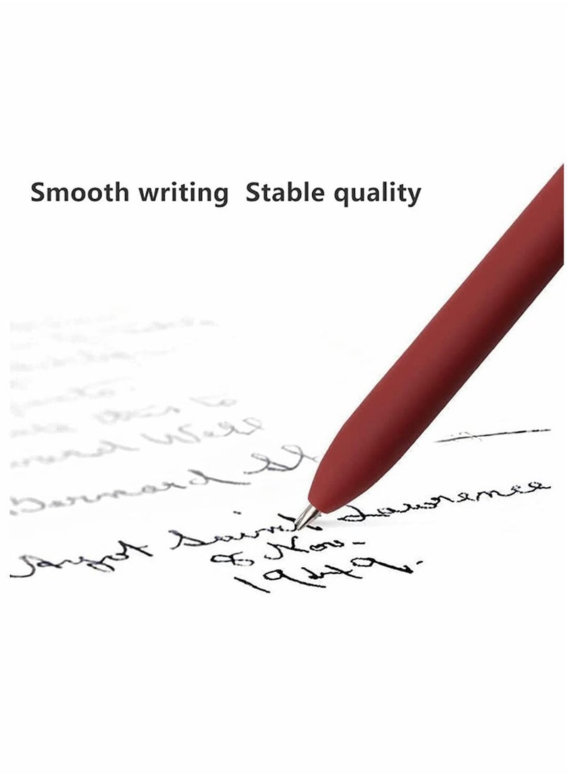 Generic 0.5 Gel Pen, Cute Kawaii Pens, Boxed Pen, Office Pen, Fine Point Signing Pen, Retractable Rolling Ball Quick-dry Ink Pens, Black Ink Smooth Writing Pen, for School Office Home, 5pcs (Retro Colors)  - Image 4