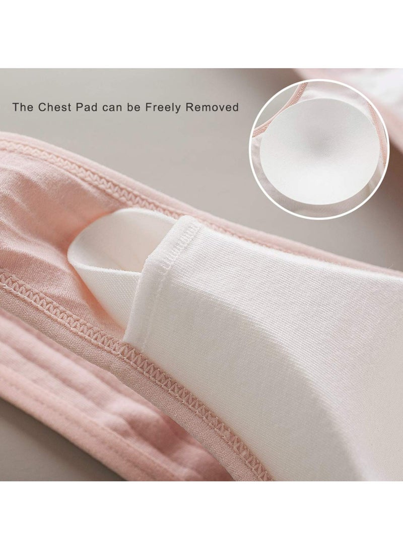 Womens Maternity Cotton Front Buckle Nursing Bra  - Image 4