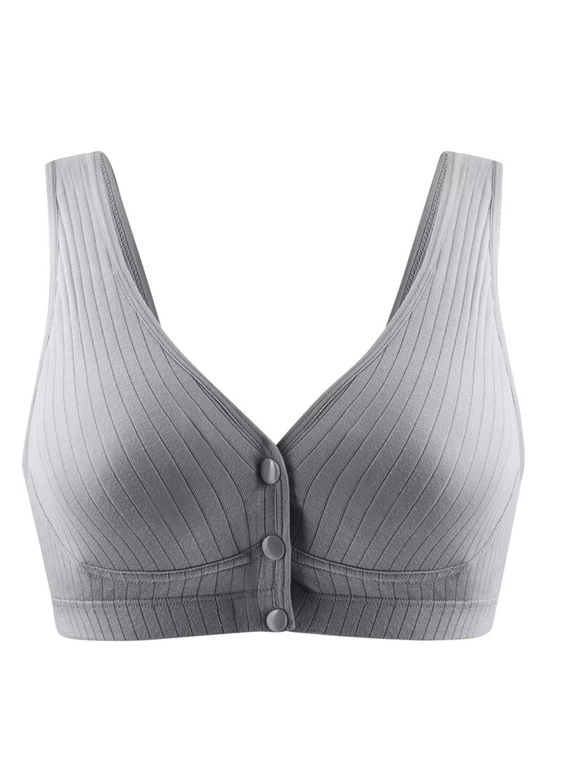Womens Maternity Cotton Front Buckle Nursing Bra  - Image 2