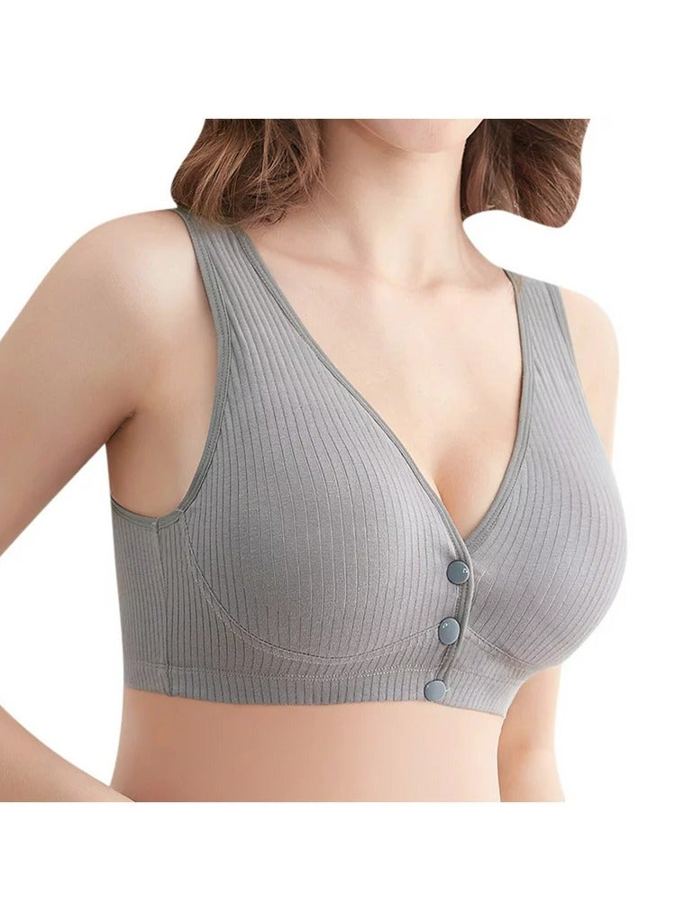 Womens Maternity Cotton Front Buckle Nursing Bra  - Image 1