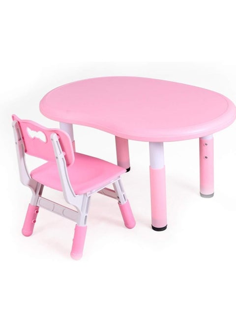 Children's table set with height-adjustable children's chair
