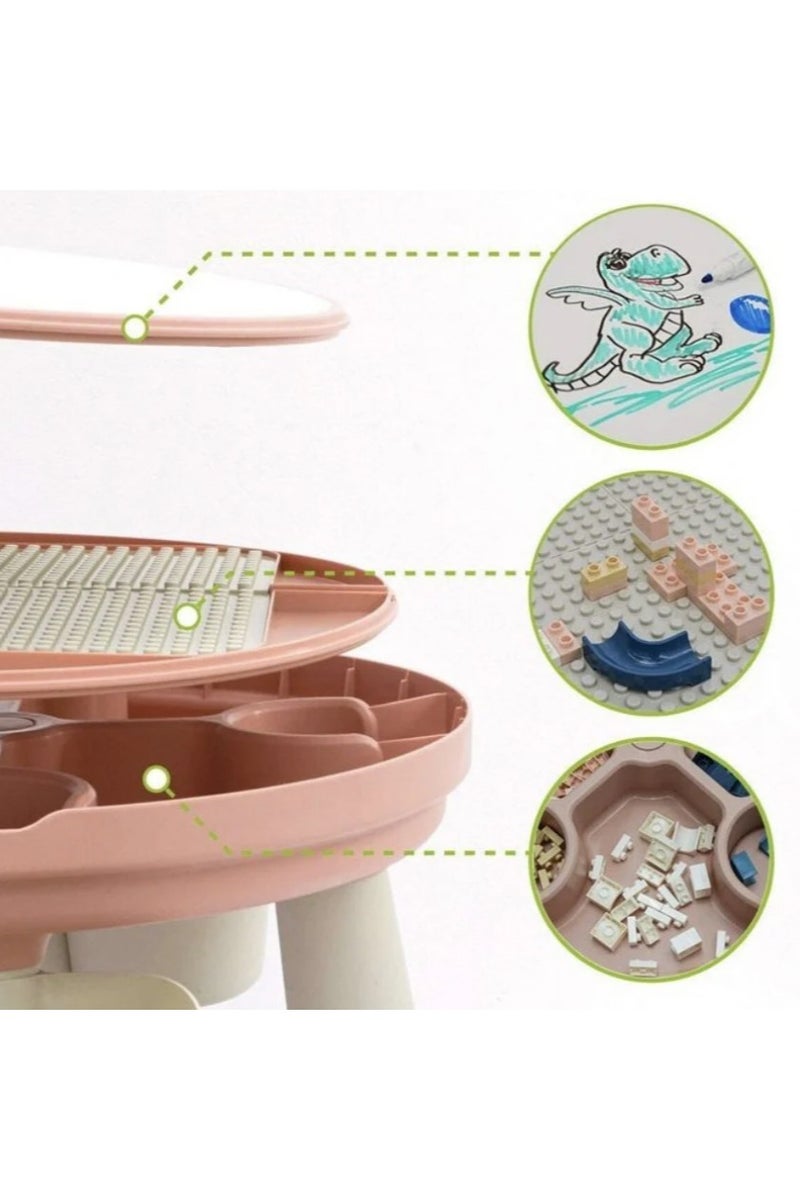 Children's activity/play table set with chair. - Image 2