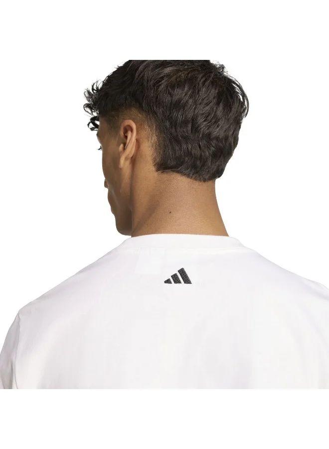 adidas تيشيرت تدريب أبيض للرجال