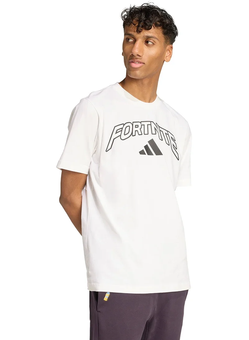 adidas تيشيرت تدريب أبيض للرجال