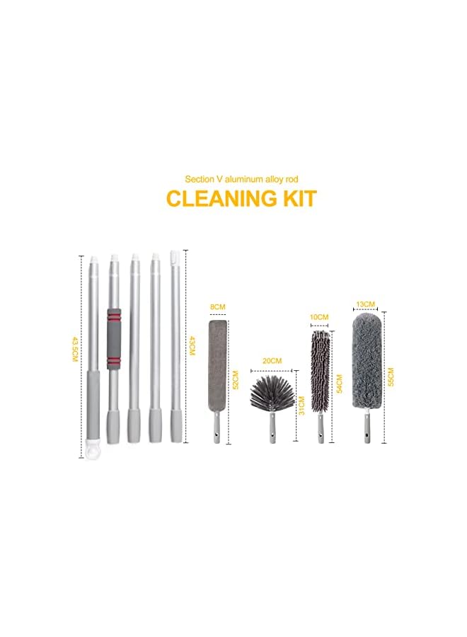 erorex 4PCS Extendable Feather Duster 30 to 100 Inches,Reusable Bendable Dusters.Outdoor & Indoor Extendable Duster Cleaning Kit - Image 3