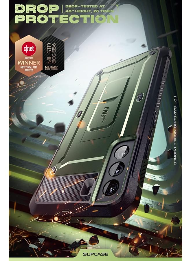 SupCase Unicorn Beetle Pro Series Case For Samsung Galaxy S22 5G 2022 Release Rugged Dual Layer Case And Kickstand Without Screen Protector Guldan Green - Image 3