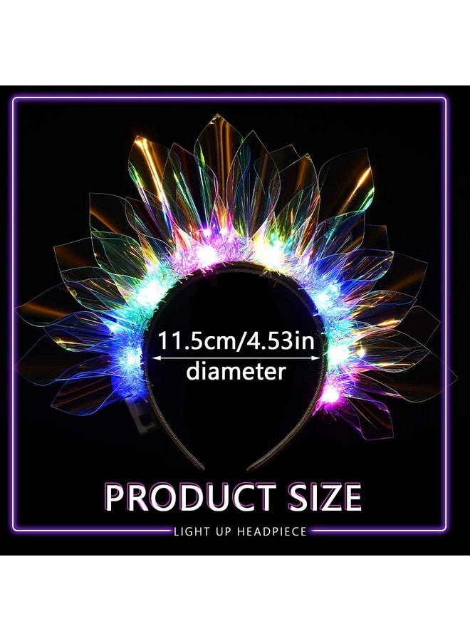 EARENT Arent Light Up Headband Led Glow Hair Hoop Laser Luminous Hair Band Glitter Flashing Headpiece Holiday Rave Nightclub Costume Party Hair Accessories For Women And Girls - Image 5