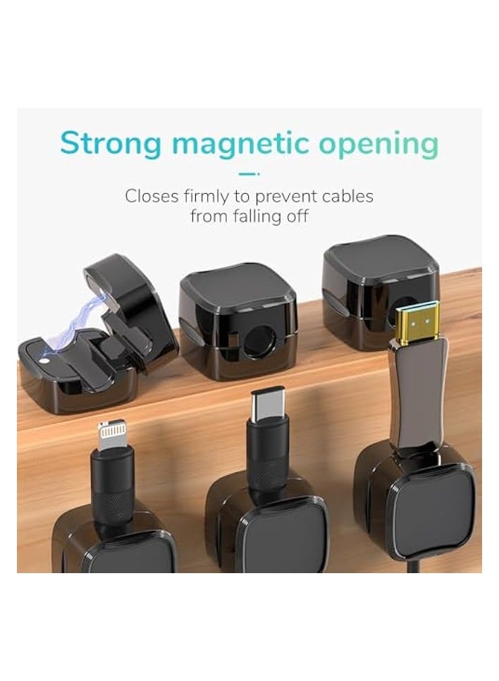 erorex 6 Pcs Charging Cable Clamp for Phone,Wall Usb Cable Organize Holder Charging Cable Keeper - Image 4
