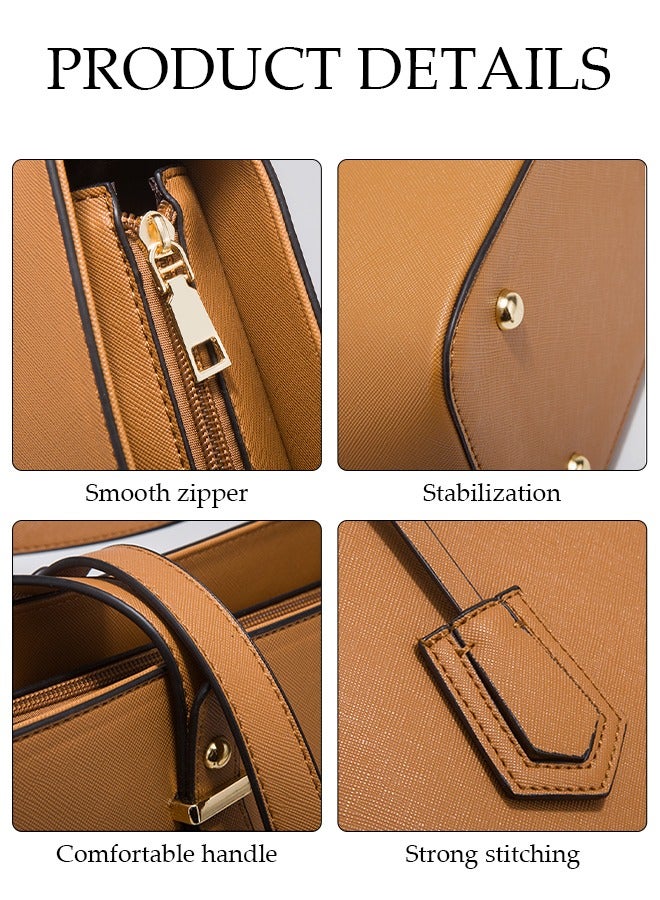 DUNISO 4pcs Women's Fashion Shoulder Tote Bag Faux Leather Handbag Crossbody bag Purse Set Large Capacity Tote Bag Fashionable Travel Messenger Shoulder Bag For Ladies - Image 2